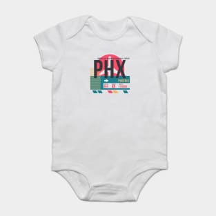 Phoenix (PHX) Airport // Sunset Baggage Tag Baby Bodysuit